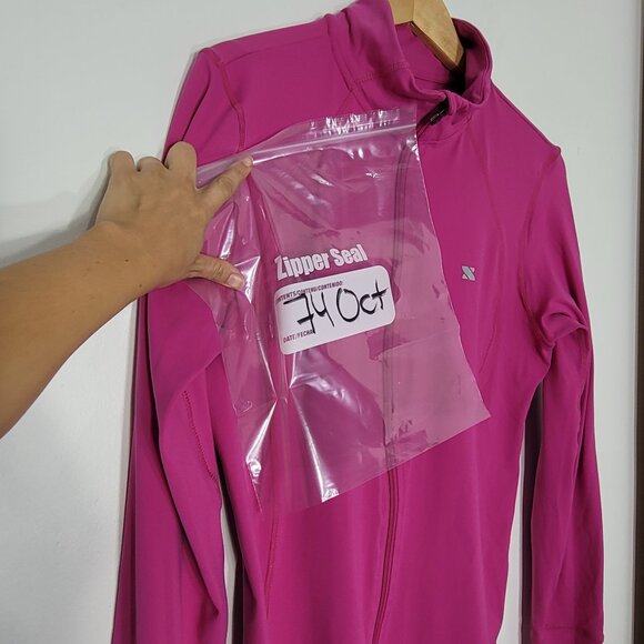Surin Women Pink High Collar Full-Zip Lightweight Athletic Shirt Jacket Size XL - Picture 13 of 13